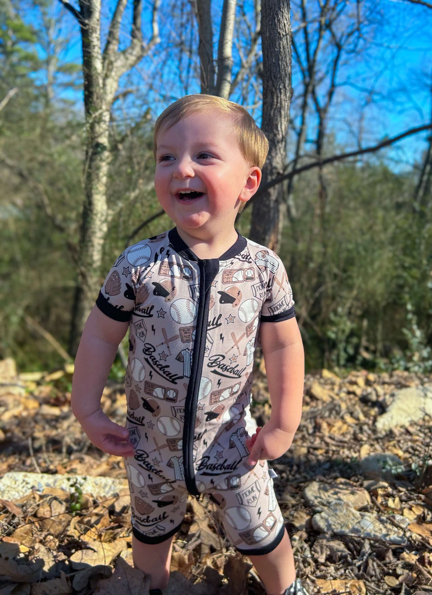Game Day Bamboo Shortie Romper (FINAL SALE)