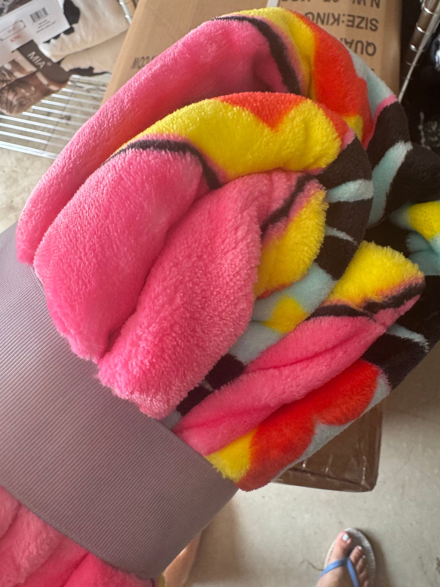 Twin Pink Aztec Blanket