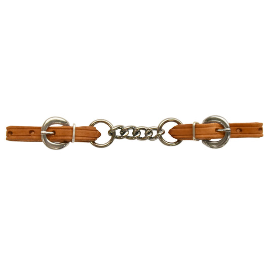 AJ Tack Harness Leather Curb Chain