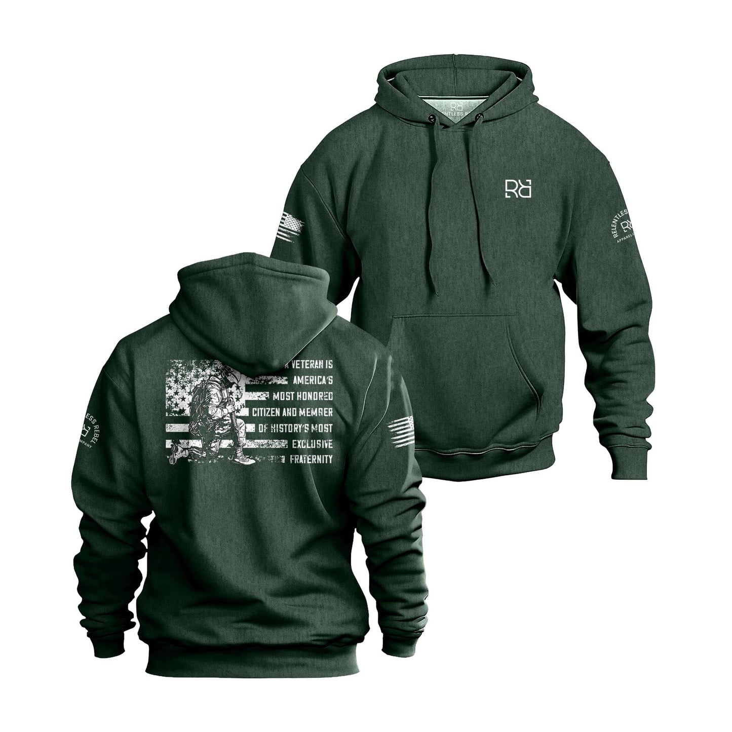 A Veteran...  B&W | Men's Hoodie