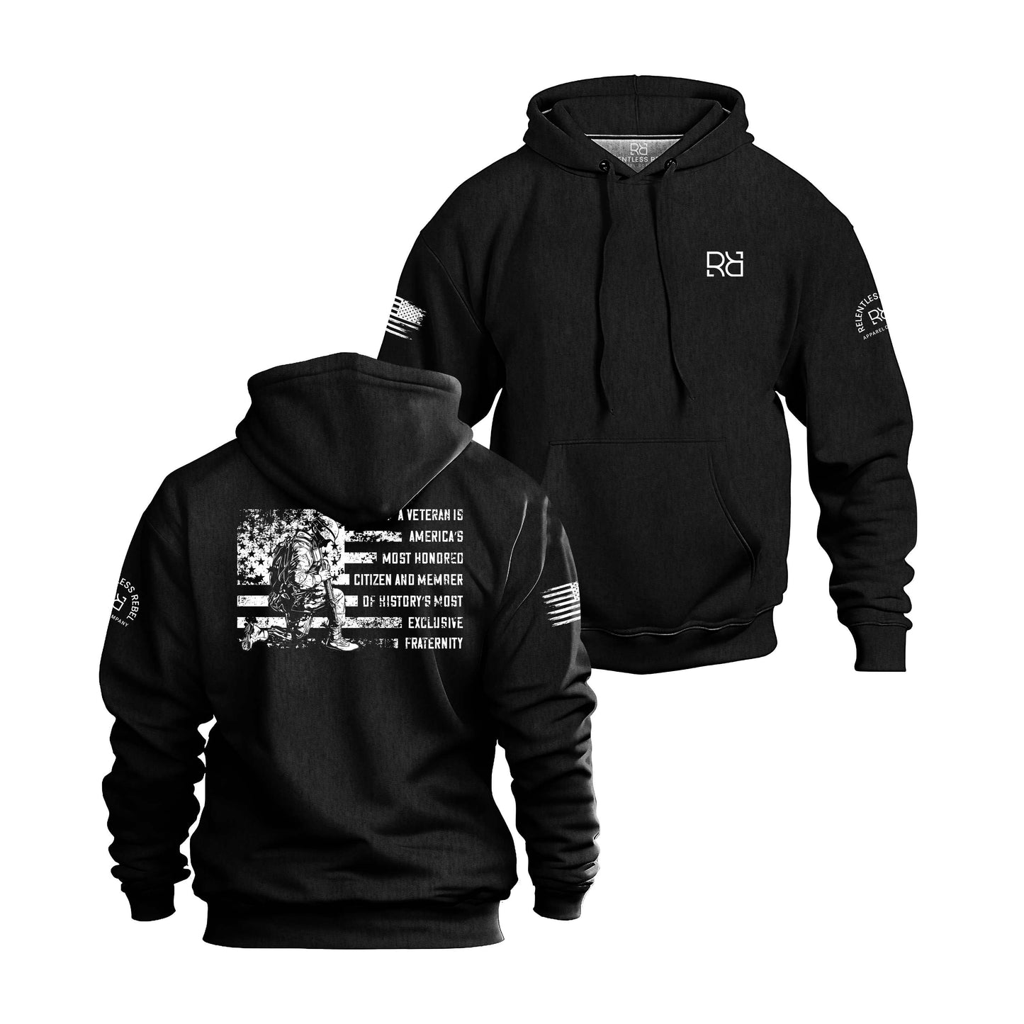 A Veteran...  B&W | Men's Hoodie