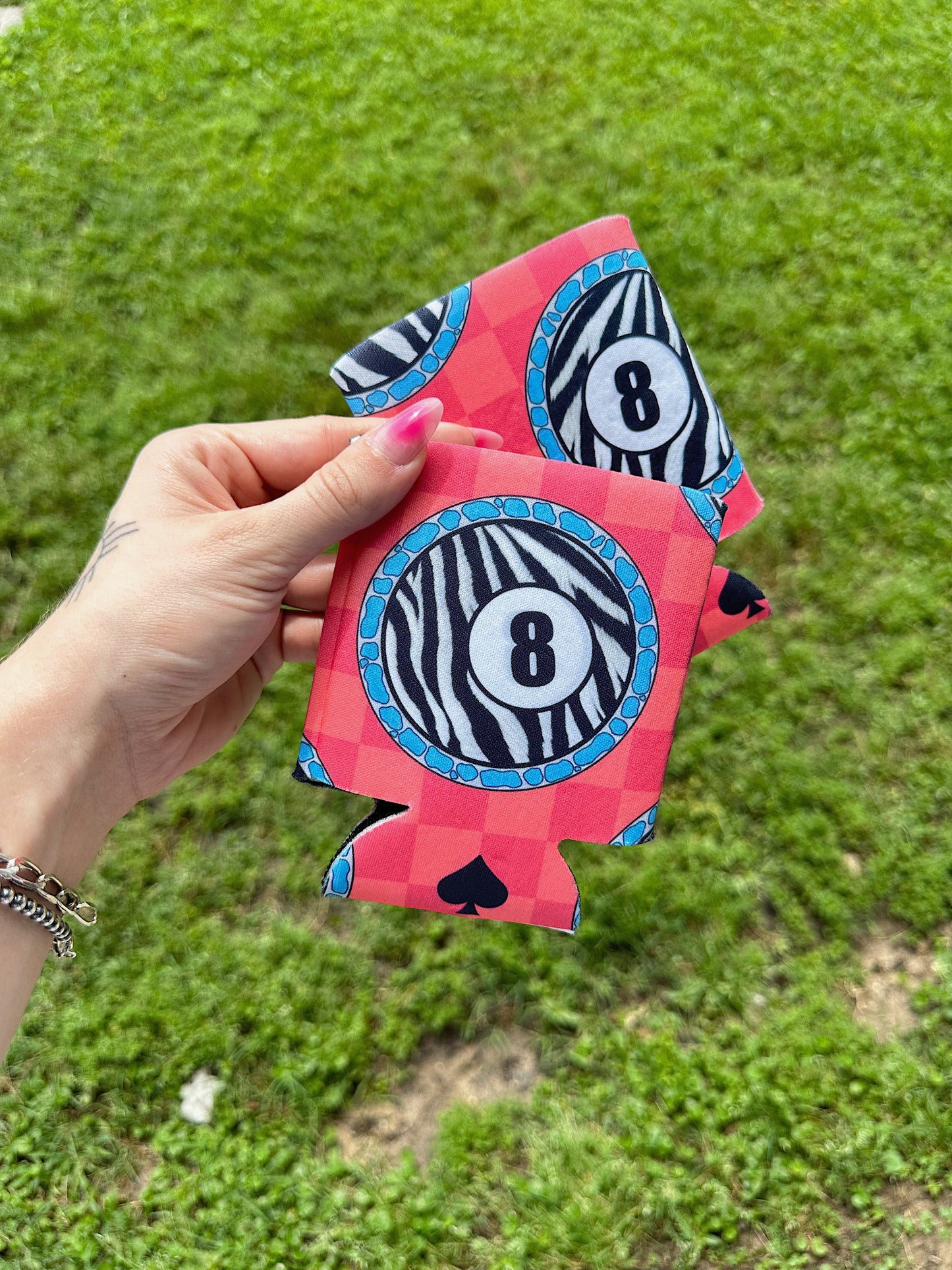 8 Ball Zebra Koozie (2 sizes)