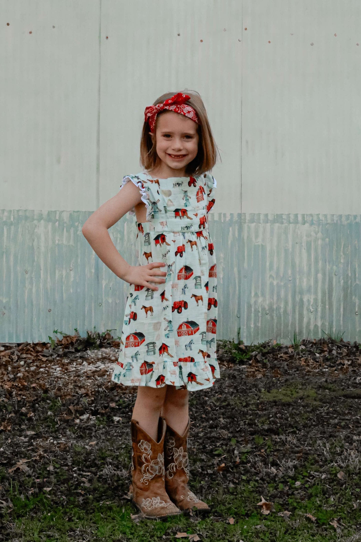 Muslin Ruffle Farm Dress (FINAL SALE)