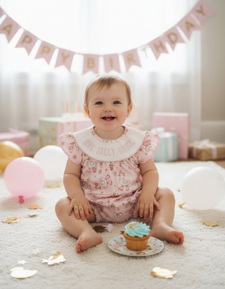 One silly goose romper