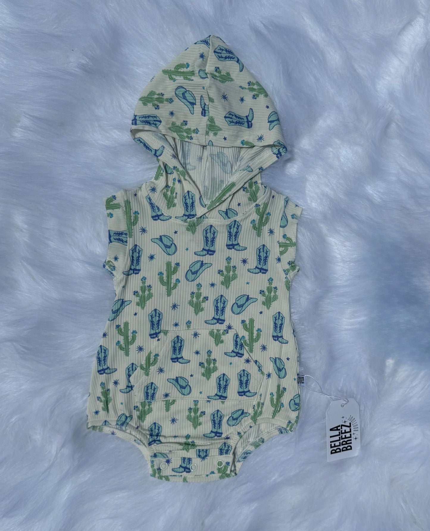 Wild West Cowboy Hooded Romper