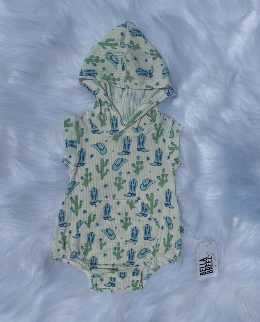 Wild West Cowboy Hooded Romper