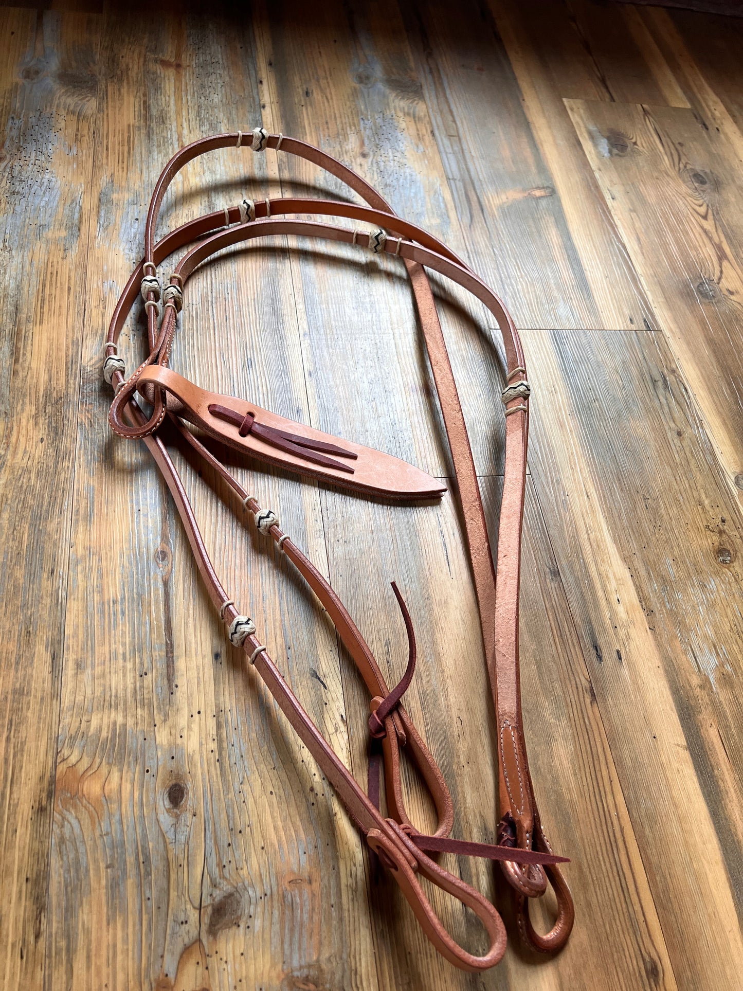 8' Flat Leather Romal Reins