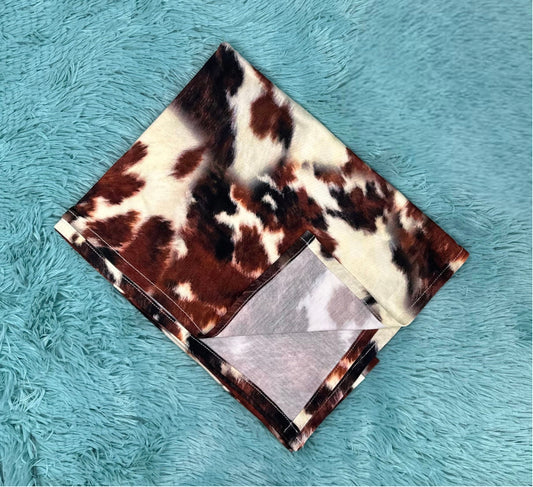 Brown Cow Print Bamboo Swaddle/Light Weight Blanket (FINAL SALE)
