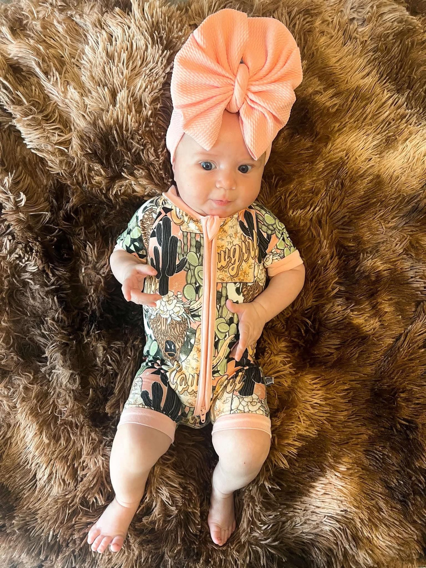 Cowgirl Bamboo Shortie Romper (FINAL SALE)