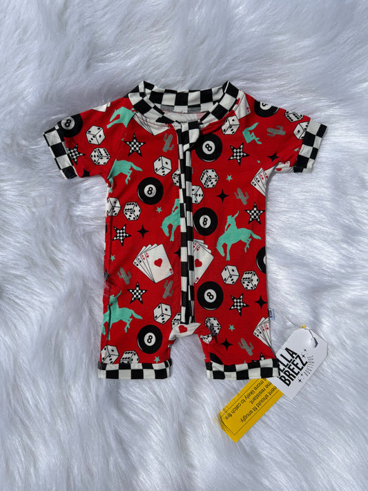 Luck Of The Draw Bamboo Shortie Romper