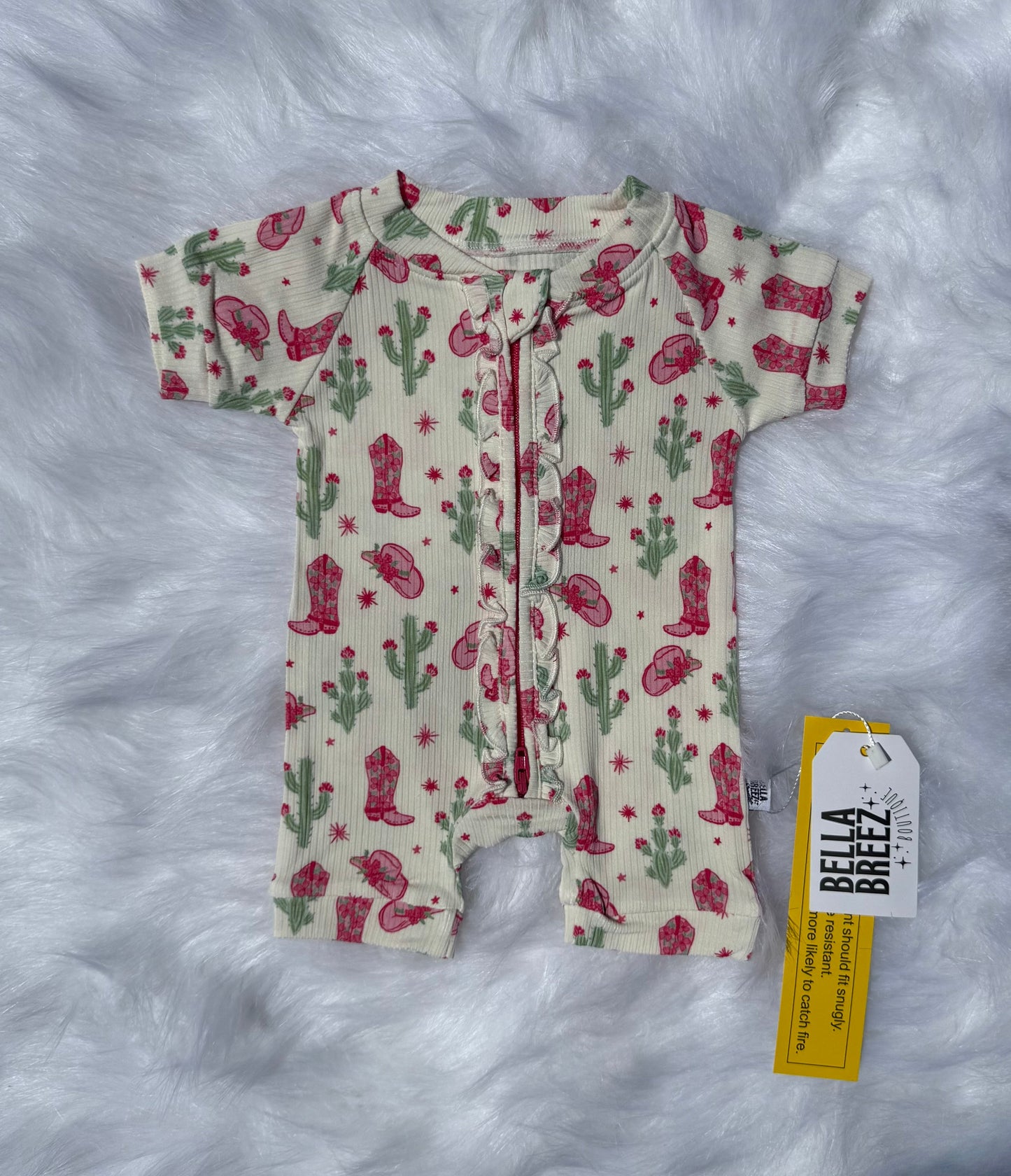 Coastal Cowgirl Ruffled Bamboo Shortie Romper