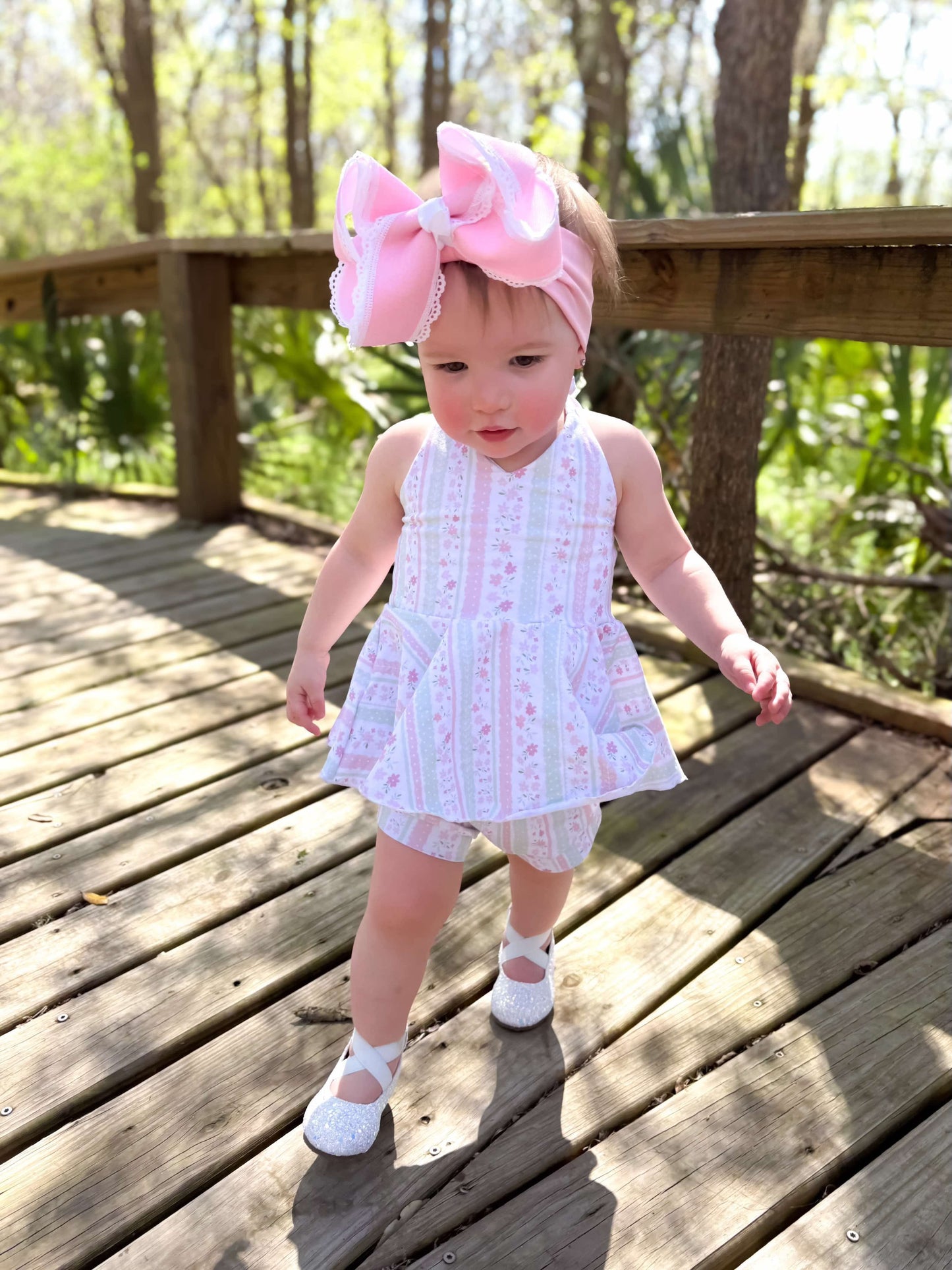 Pink Floral Peplum Set (FINAL SALE)