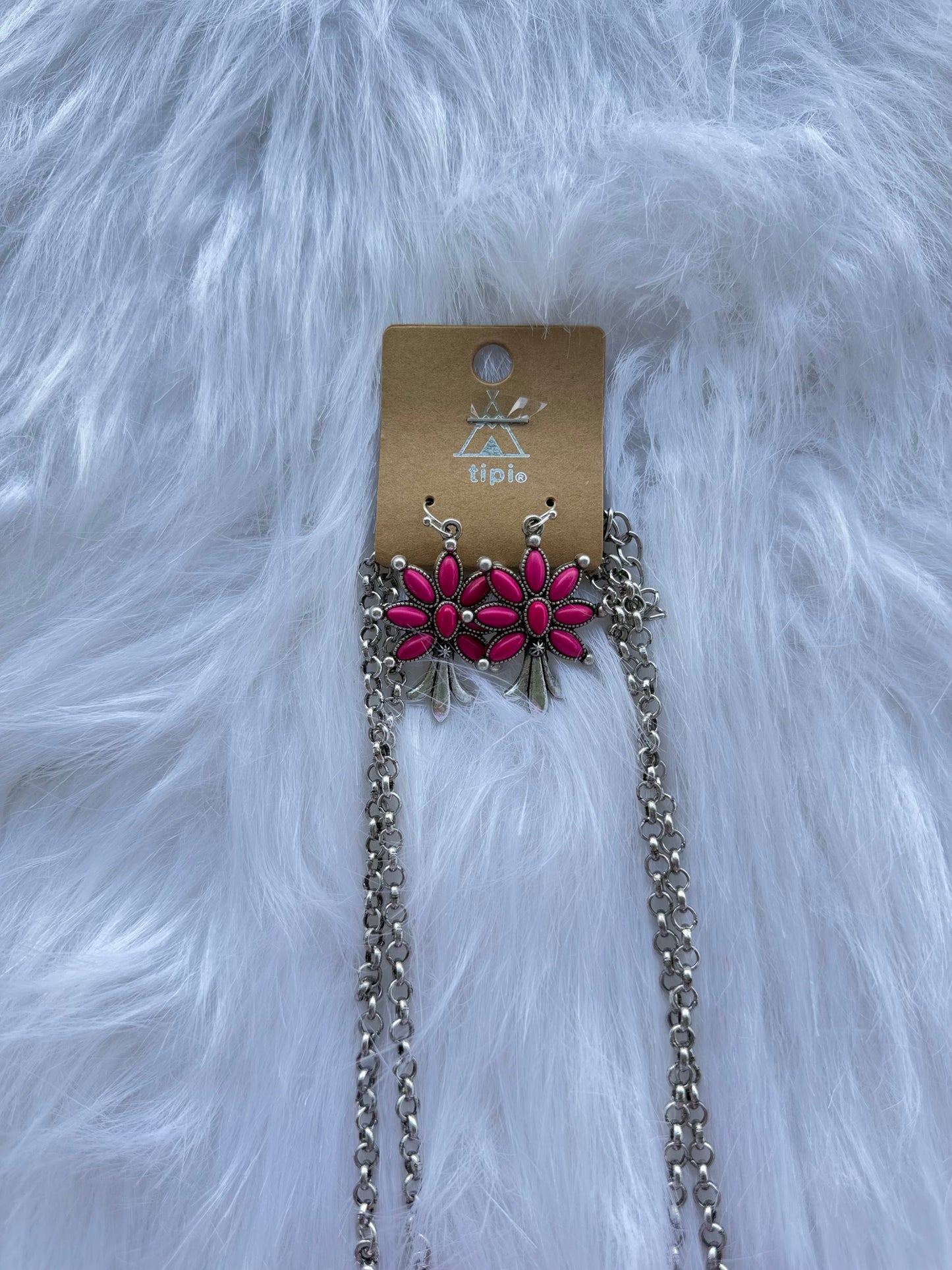 Squash blossom necklace and earring set