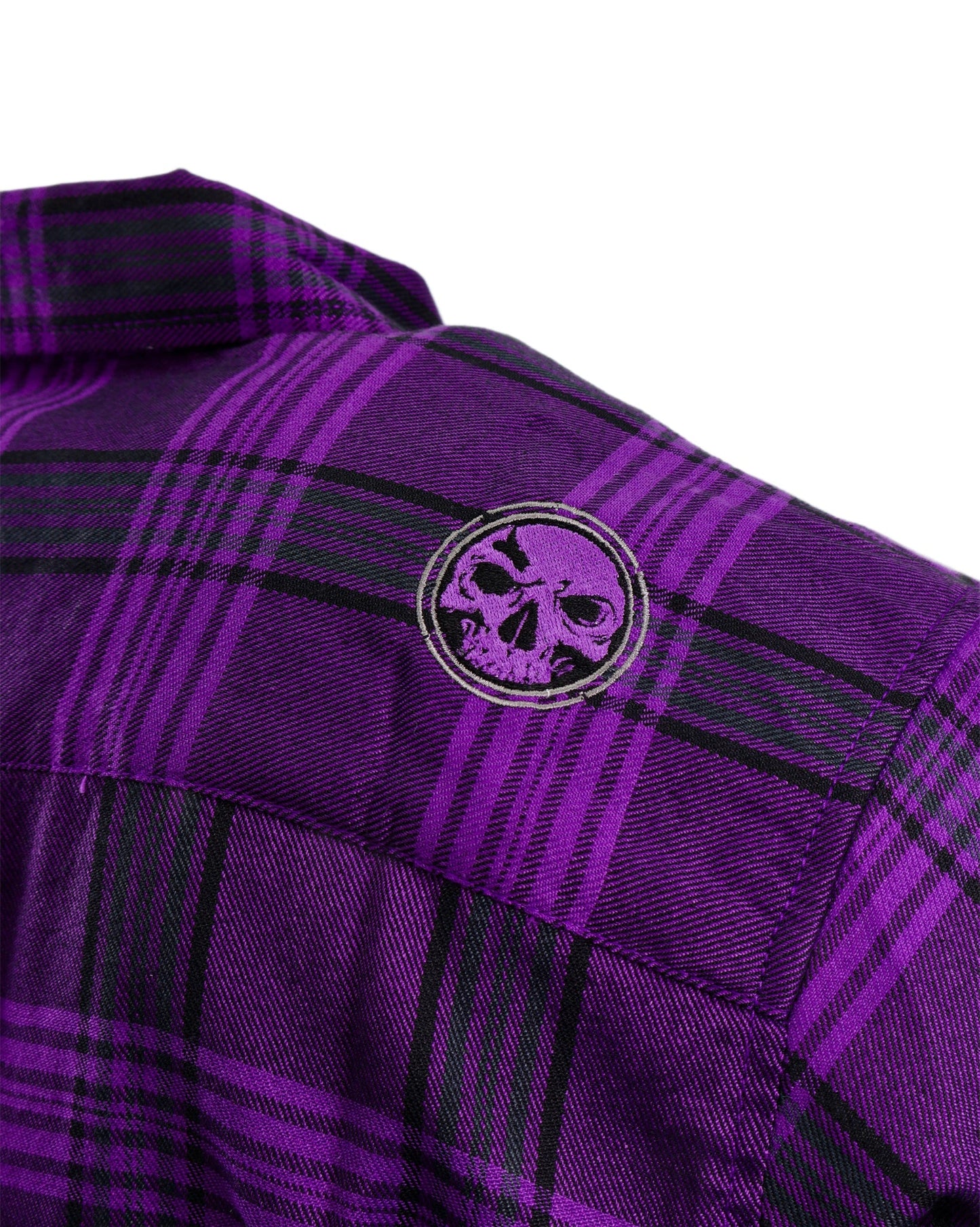 The "Raven 2.0" Purple Flannel (Hidden Snap Collars)