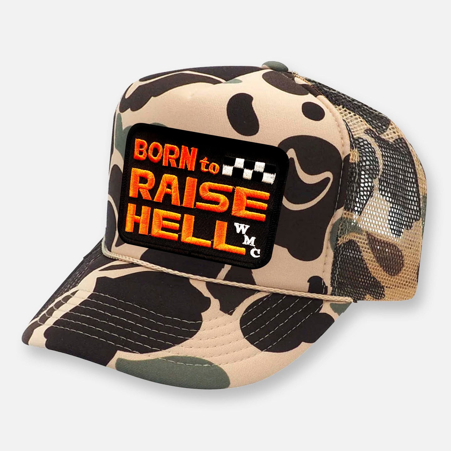 BORN TO RAISE HELL CURVED BILL PATCH HAT
