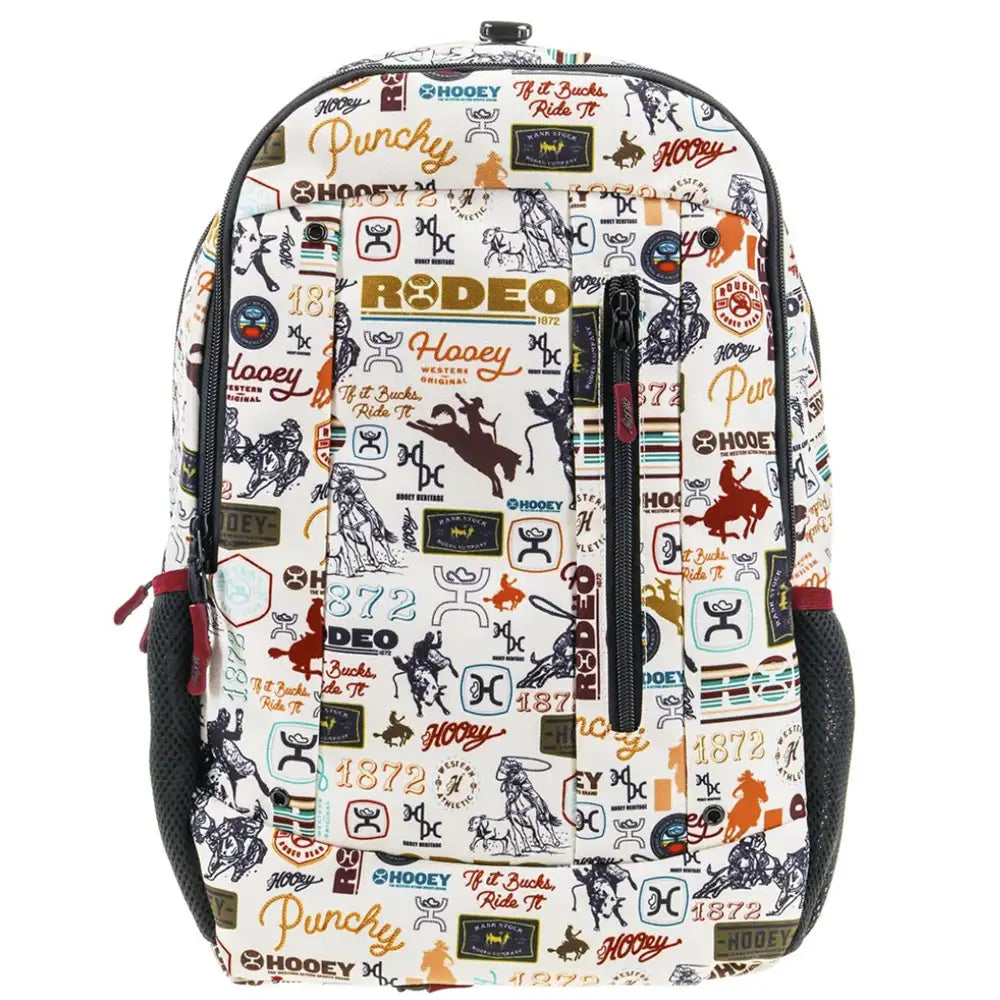 HOOey "Rockstar" Rodeo Pattern (Cream/Black) - Backpack