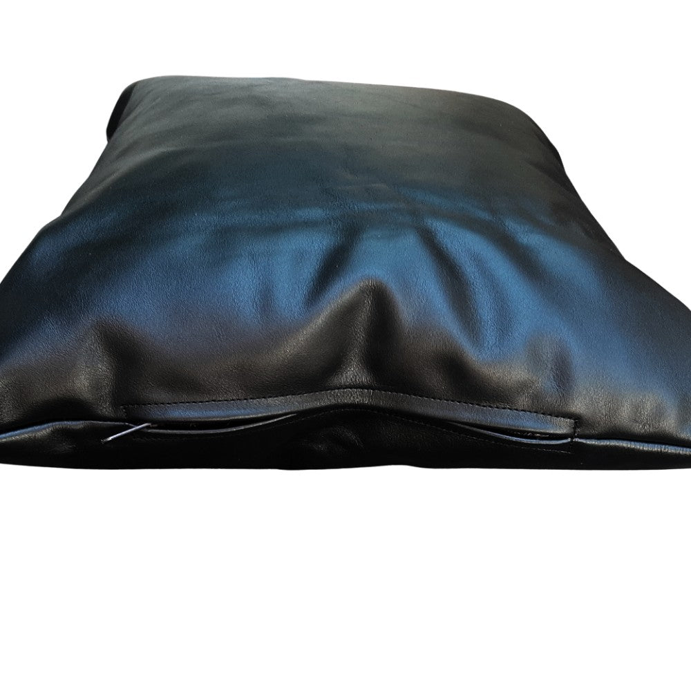 Genuine Leather Stuffed Accent Pillow – Made in Mexico