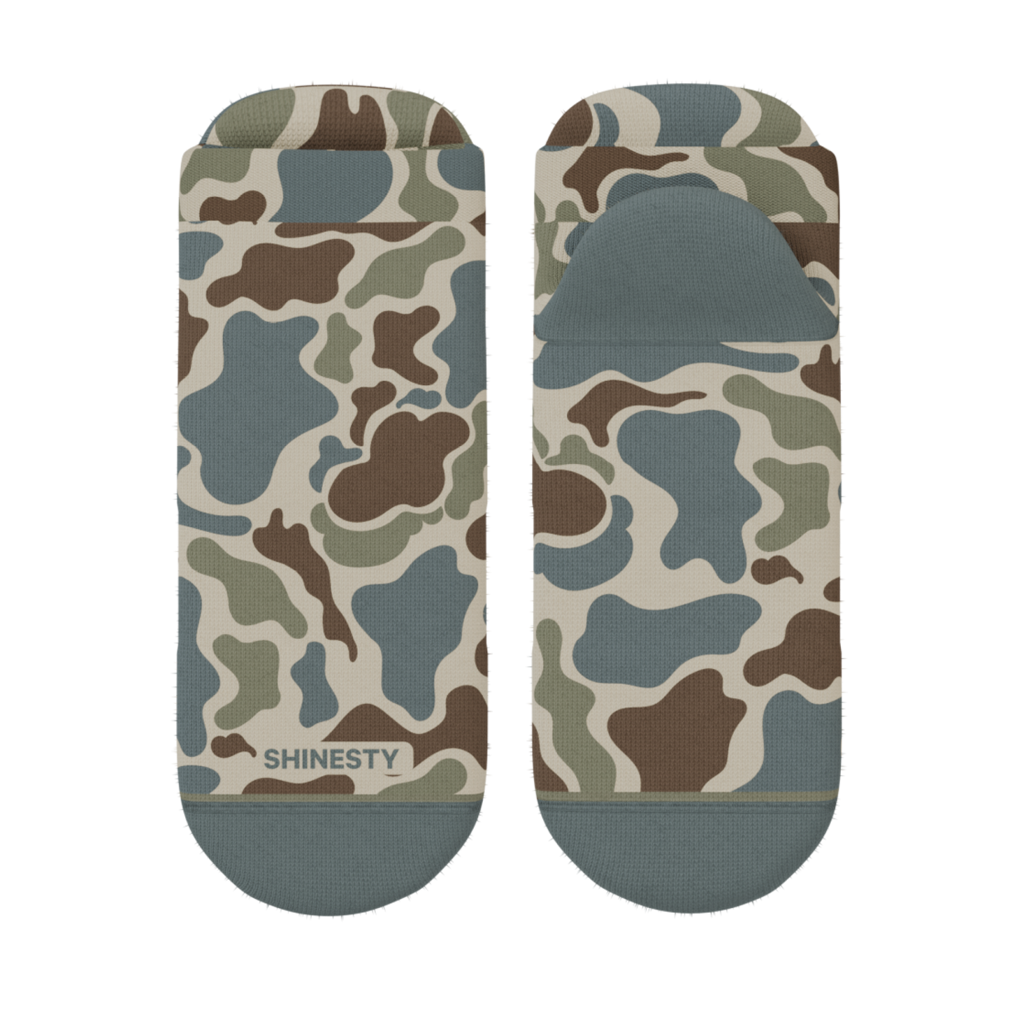 The Blender | Grey Duck Camo Heel Hammock™ Ankle Socks