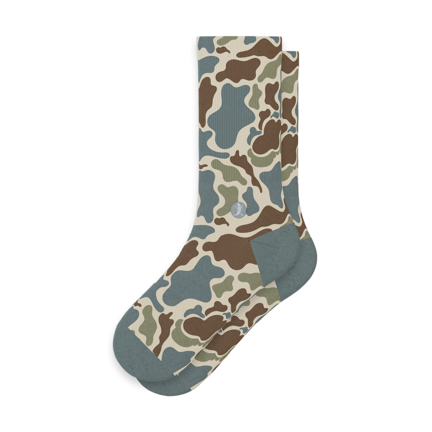 The Blender | Grey Duck Camo Heel Hammock™ Crew Socks