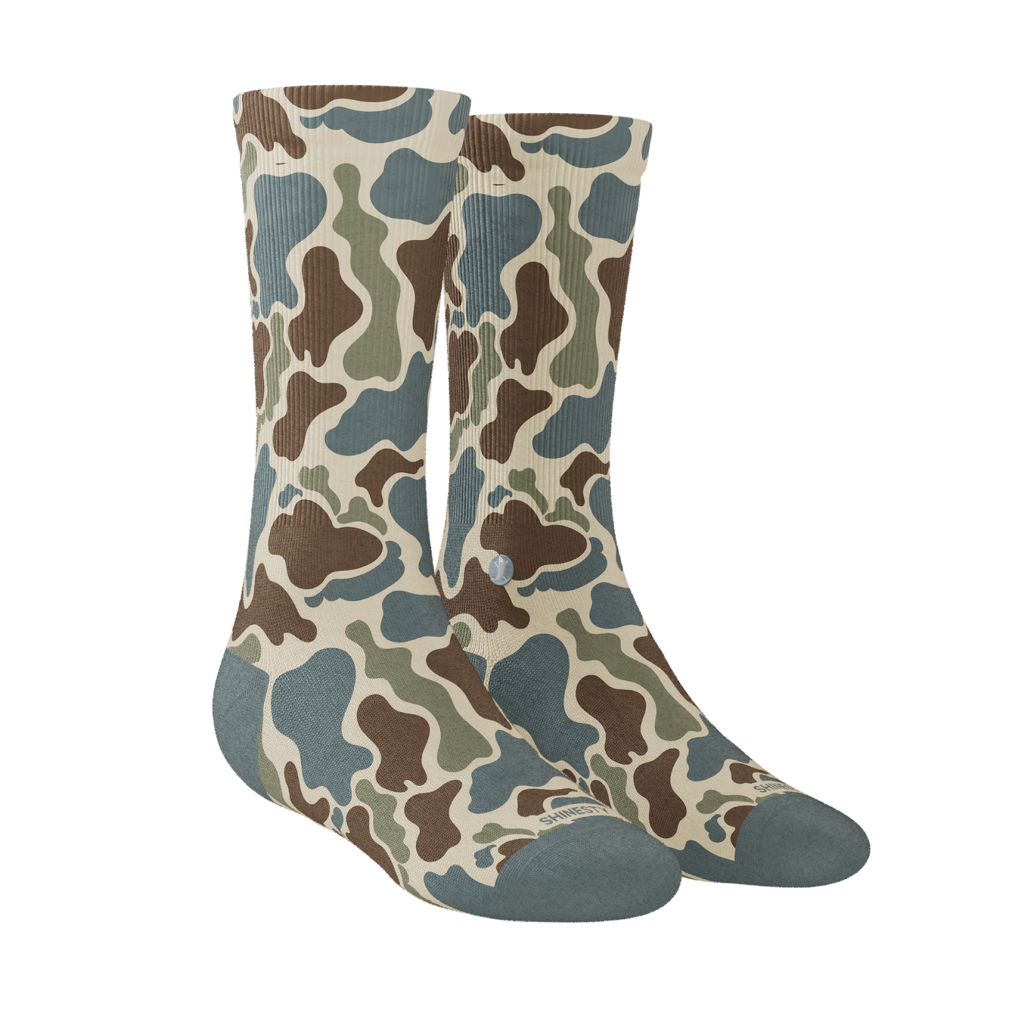 The Blender | Grey Duck Camo Heel Hammock™ Crew Socks