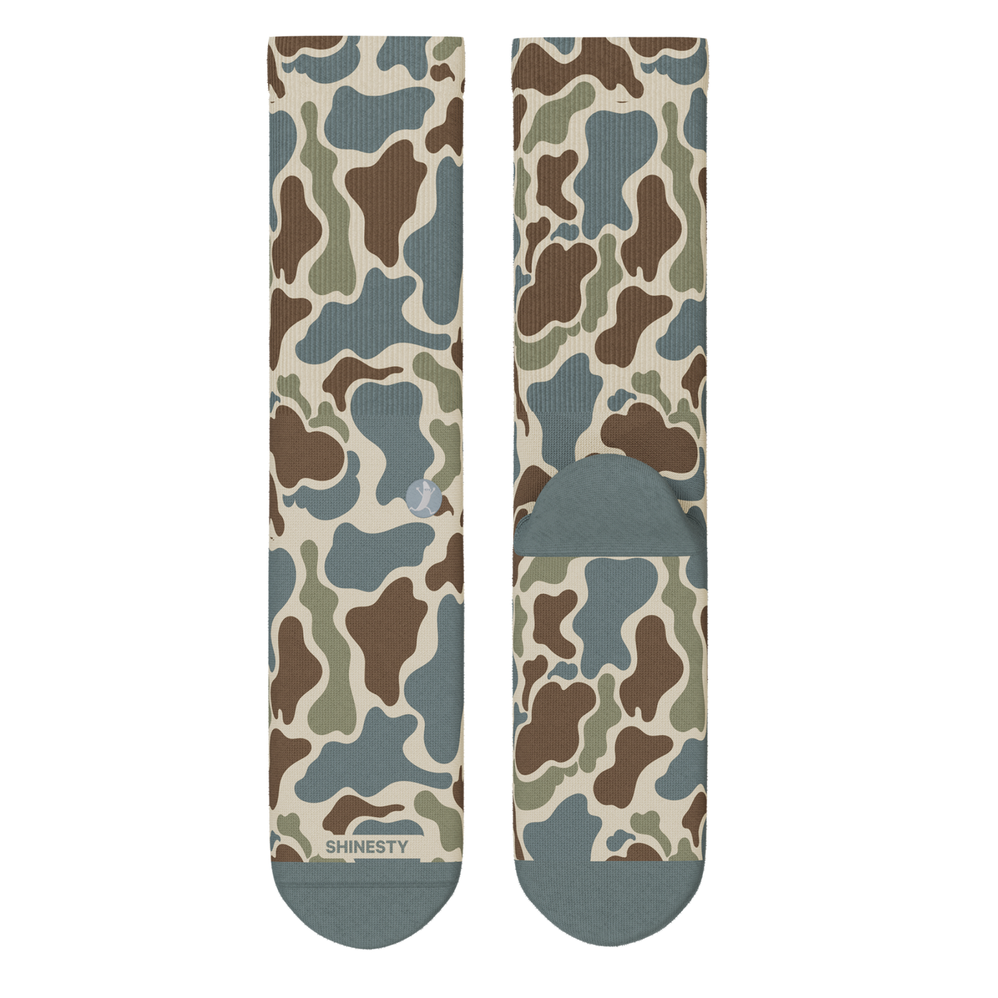 The Blender | Grey Duck Camo Heel Hammock™ Crew Socks