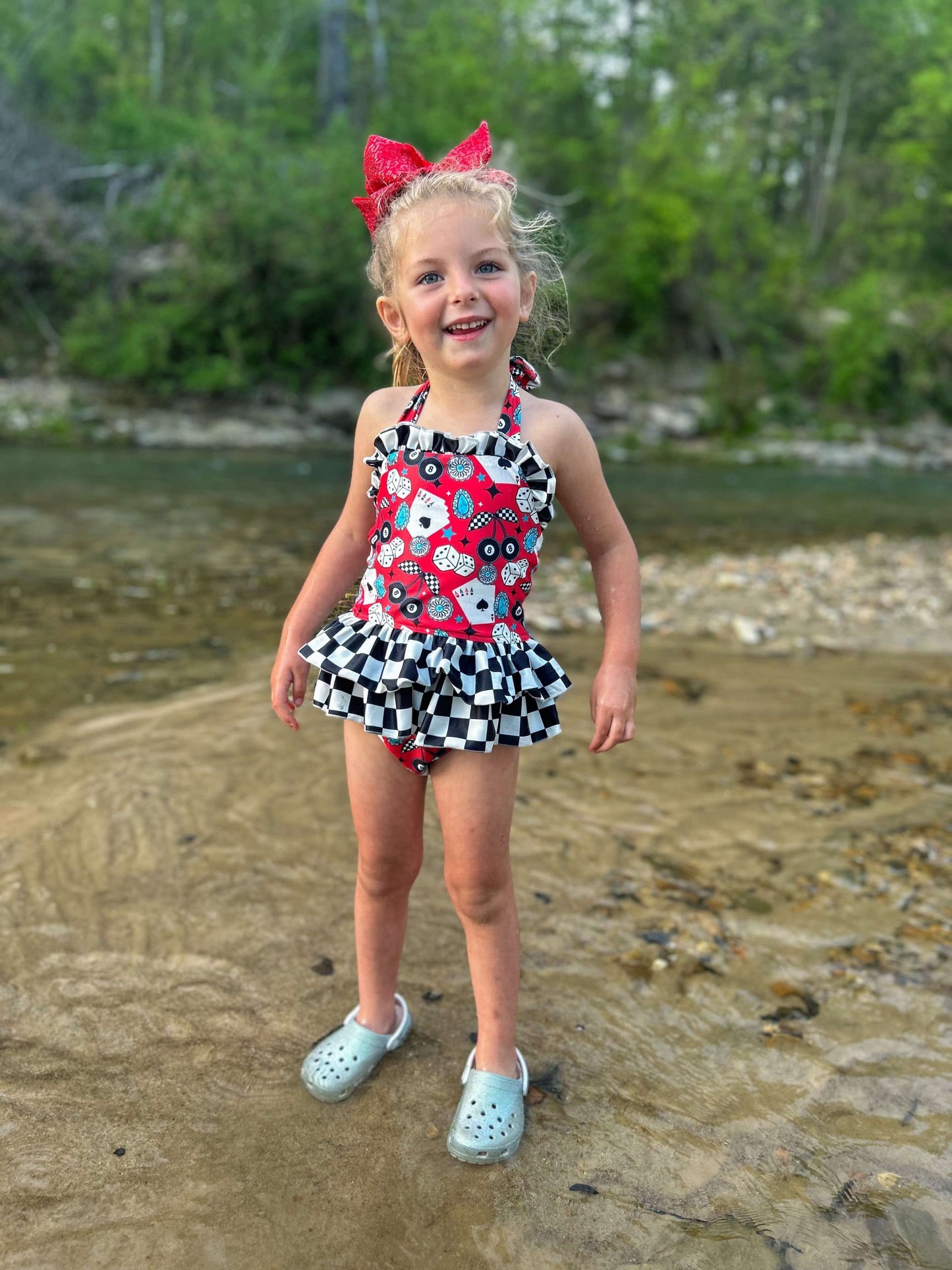 Cowgirl Luck Ruffled Swim Suit (FINAL SALE)
