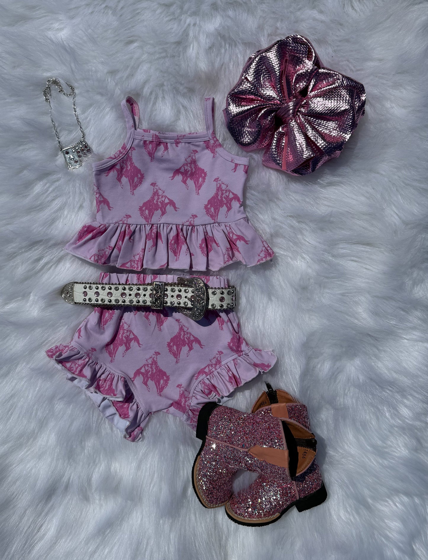 Pink Rodeo Ruffle Set (FINAL SALE)