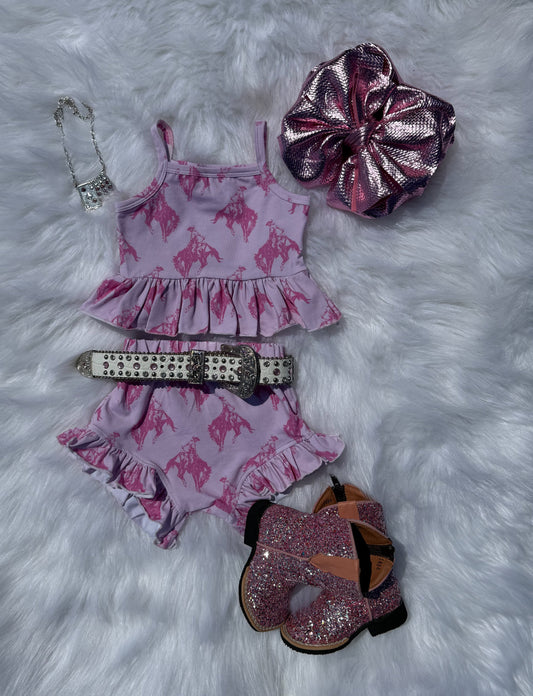 Pink Rodeo Ruffle Set (FINAL SALE)