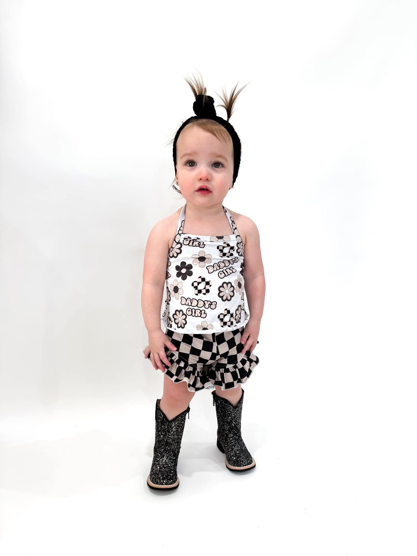 Black Disco Sparkle Tanner Mark boots