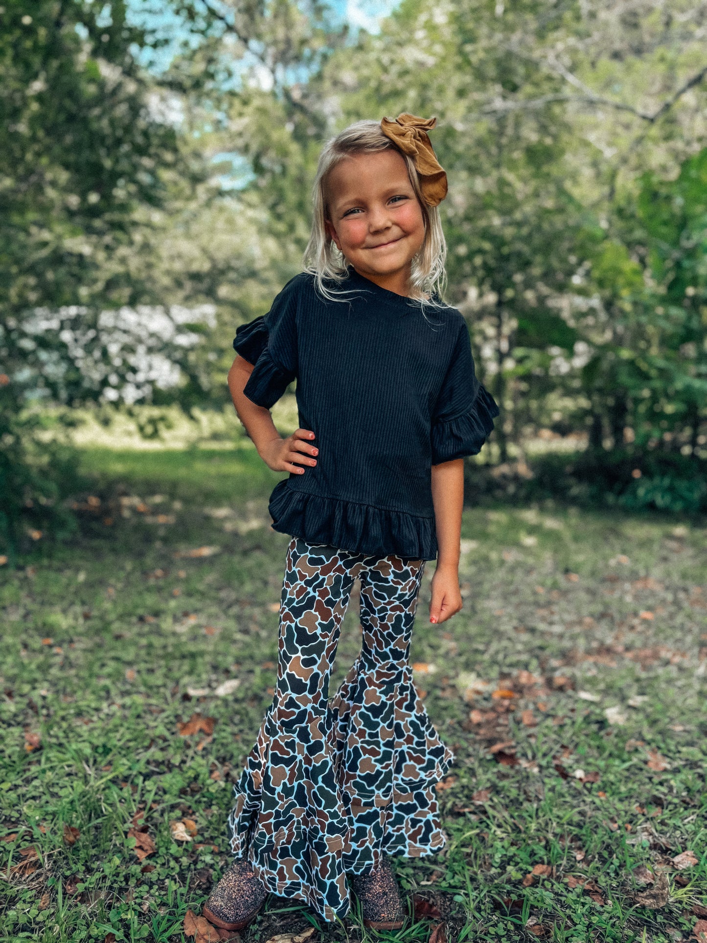 Camo Double Bell Bottoms