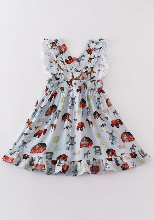 Muslin Ruffle Farm Dress (FINAL SALE)