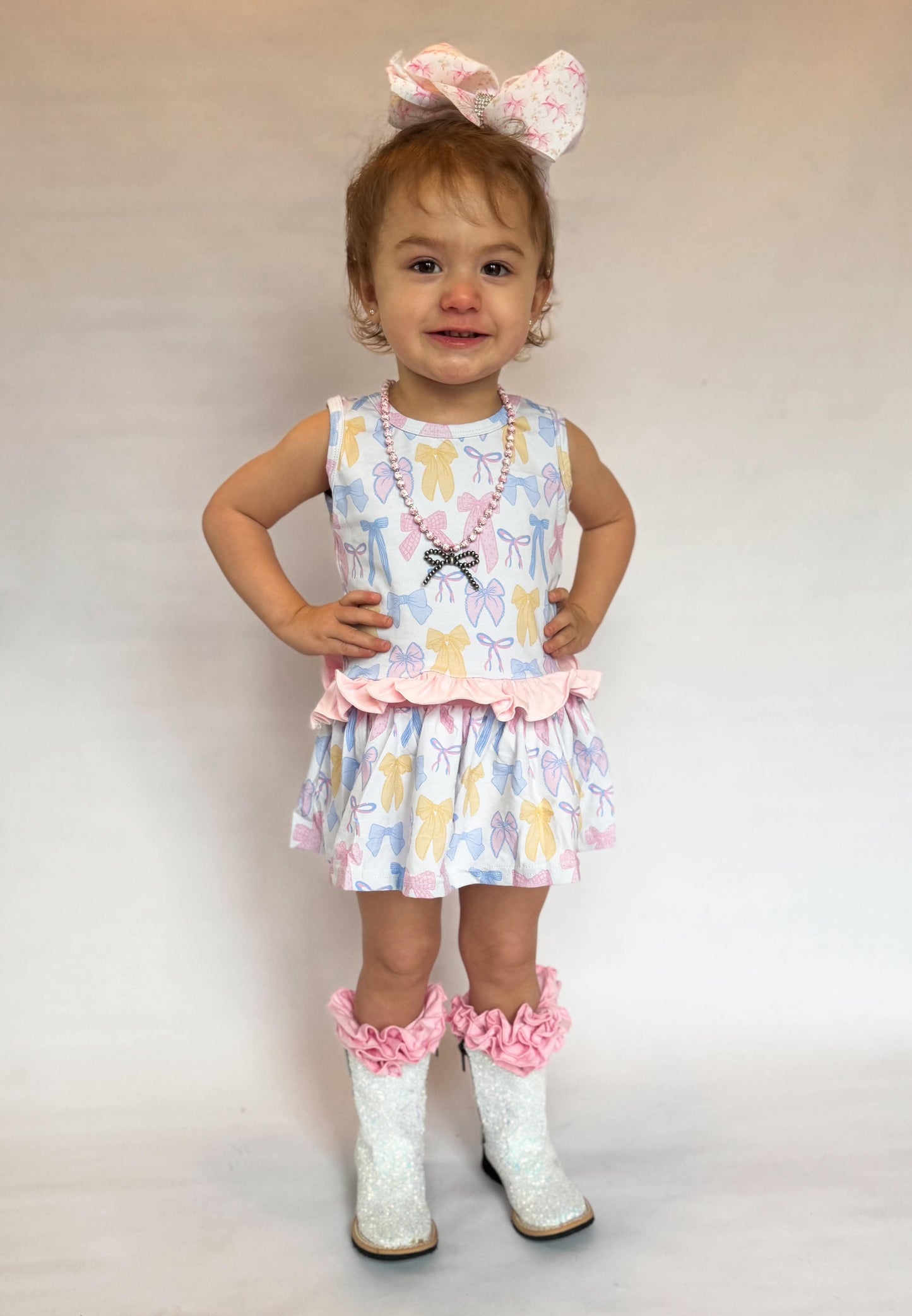 Spring Bows Skirted Ruffle Set (FINAL SALE)