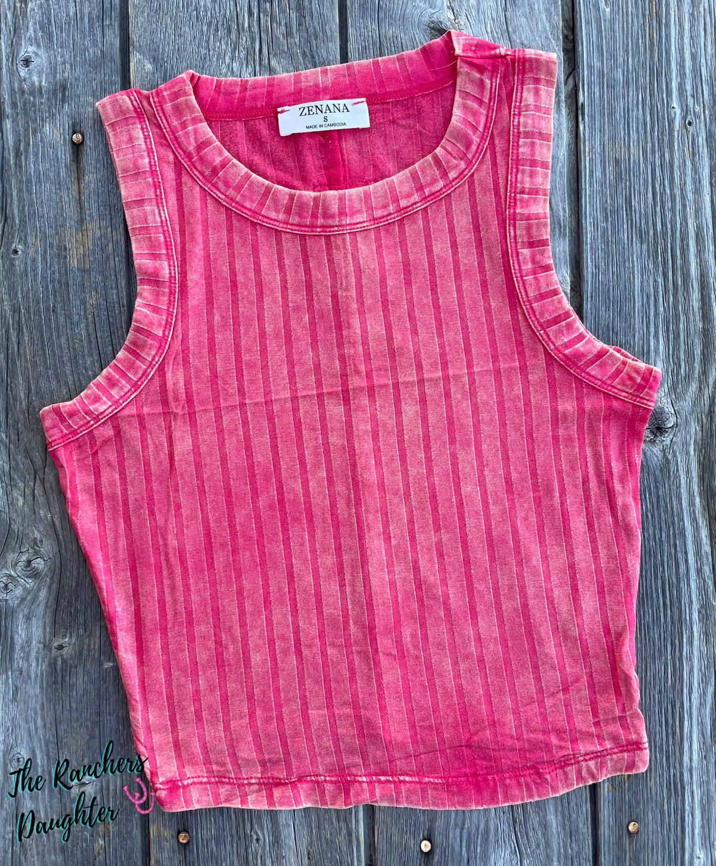 Cropped Vintage Fushia Savannah Tank