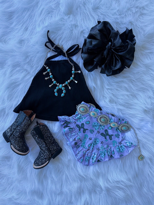 Girls 10/12 Black Swing Top (FINAL SALE)