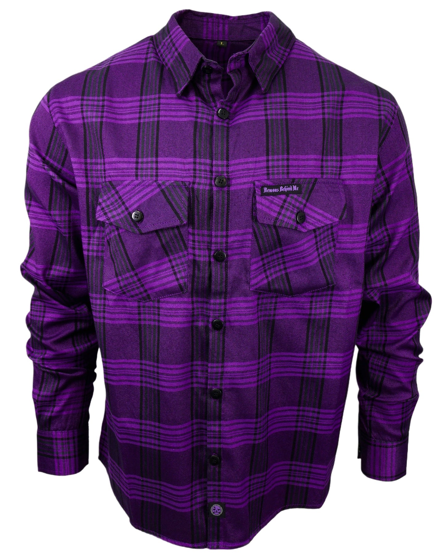 The "Raven 2.0" Purple Flannel (Hidden Snap Collars)