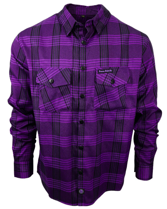 The "Raven 2.0" Purple Flannel (Hidden Snap Collars)