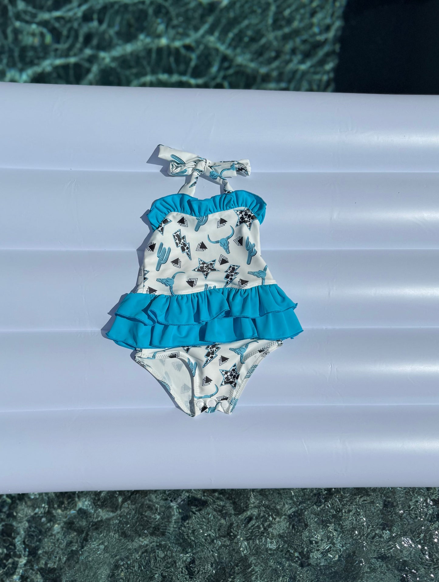 Wild & Western Ruffled Swim Suit (FINAL SALE)