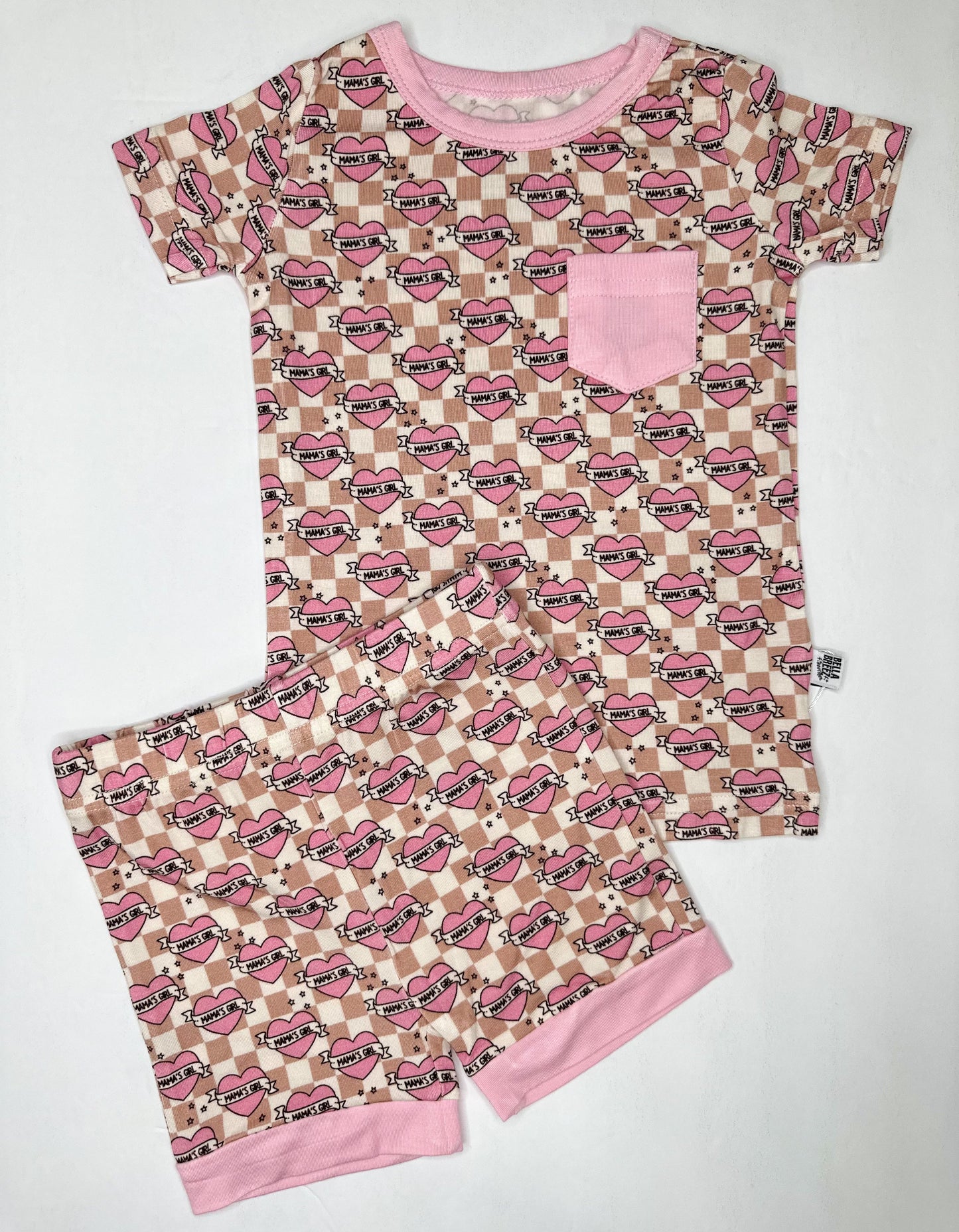 Checkered Mama's Girl Bamboo Short Set (FINAL SALE)
