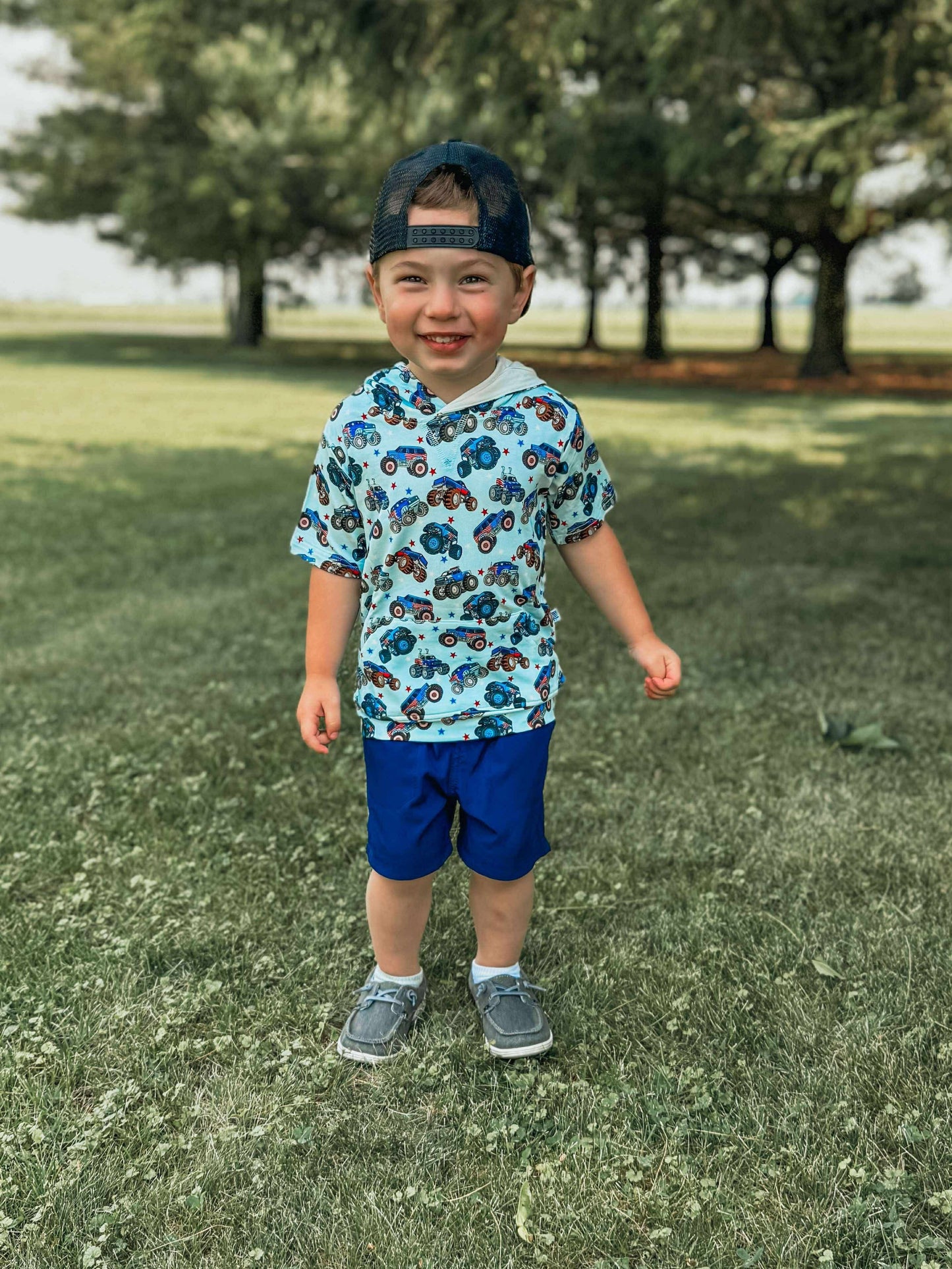 Red, White & Vroooom Bamboo Hooded Top (FINAL SALE)