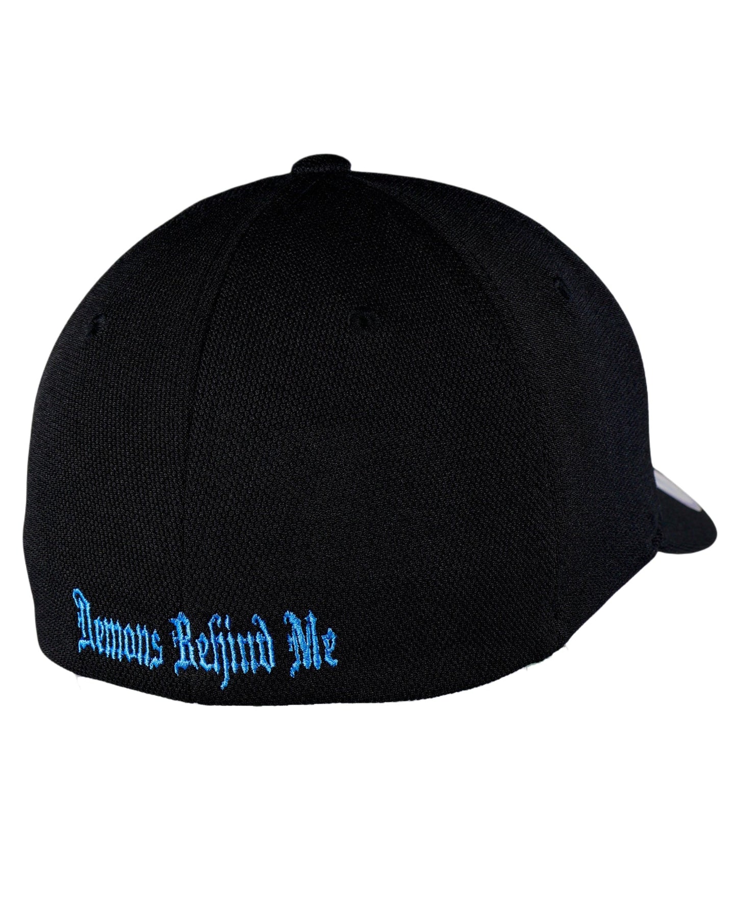 Black Flexfit Never Fade Two-Tone Skull Fitted Cap