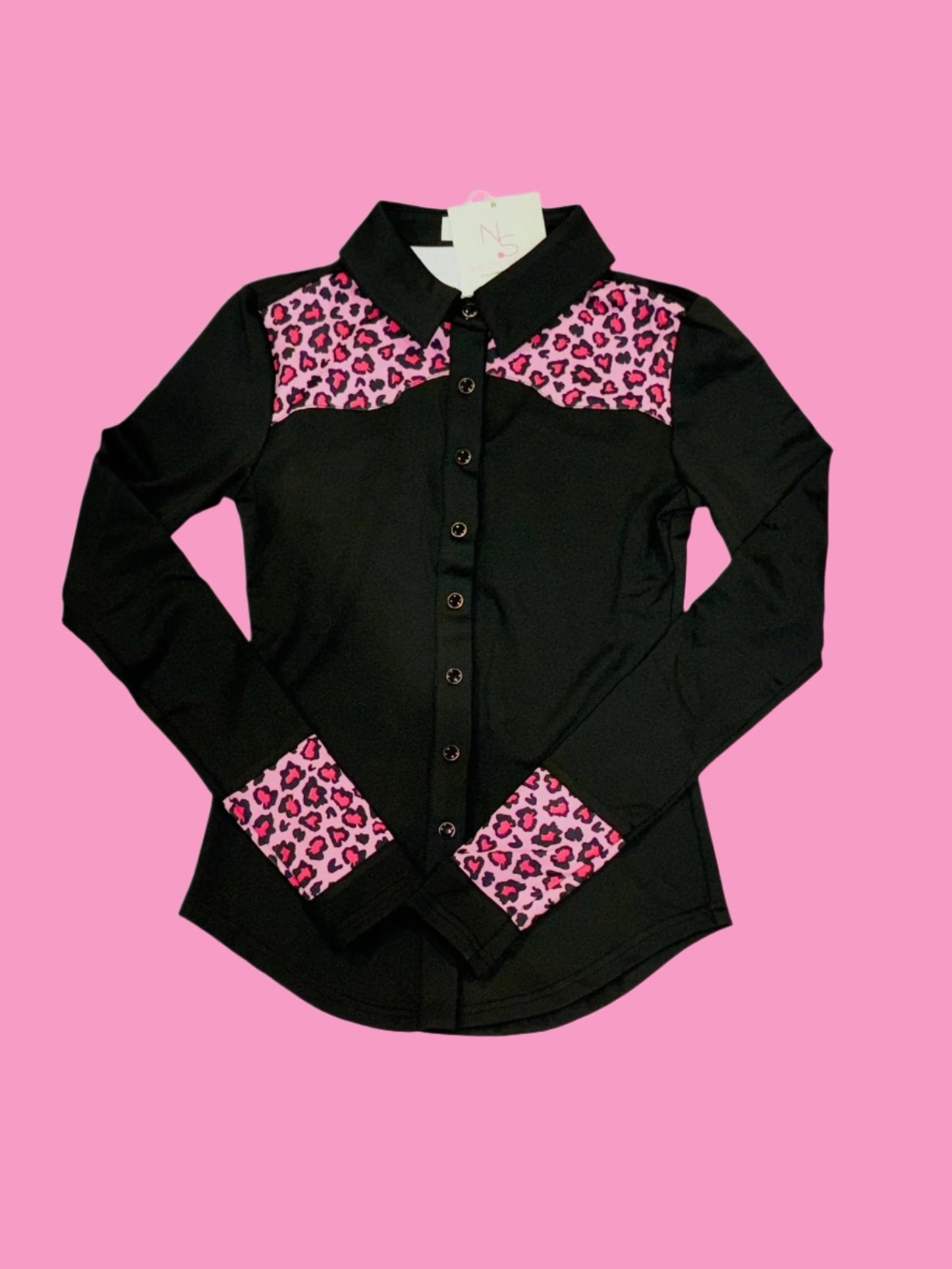 Catty Cowgirl Western Pearl Snap Girls Rodeo Shirt