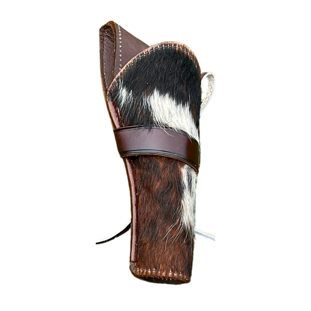 Cross Draw Western Holster | Real Cowhide - Patches