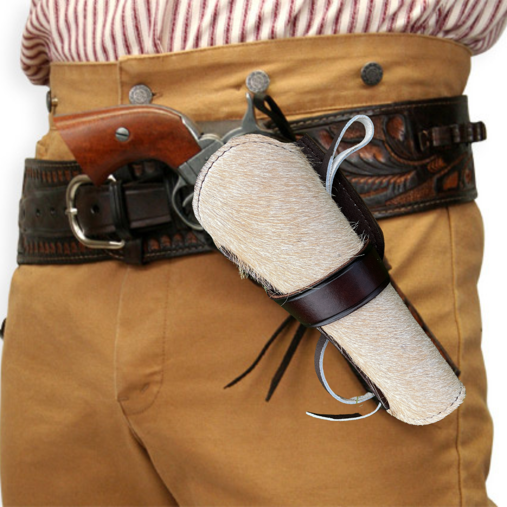 Cross Draw Western Holster | Real Cowhide - Solid