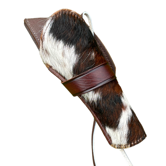 Cross Draw Western Holster | Real Cowhide - Patches