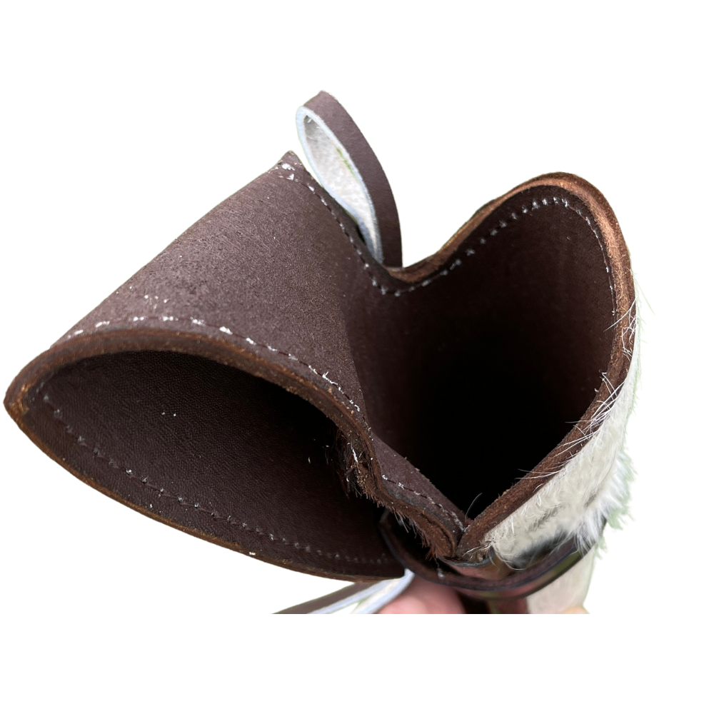 Cross Draw Western Holster | Real Cowhide - Patches