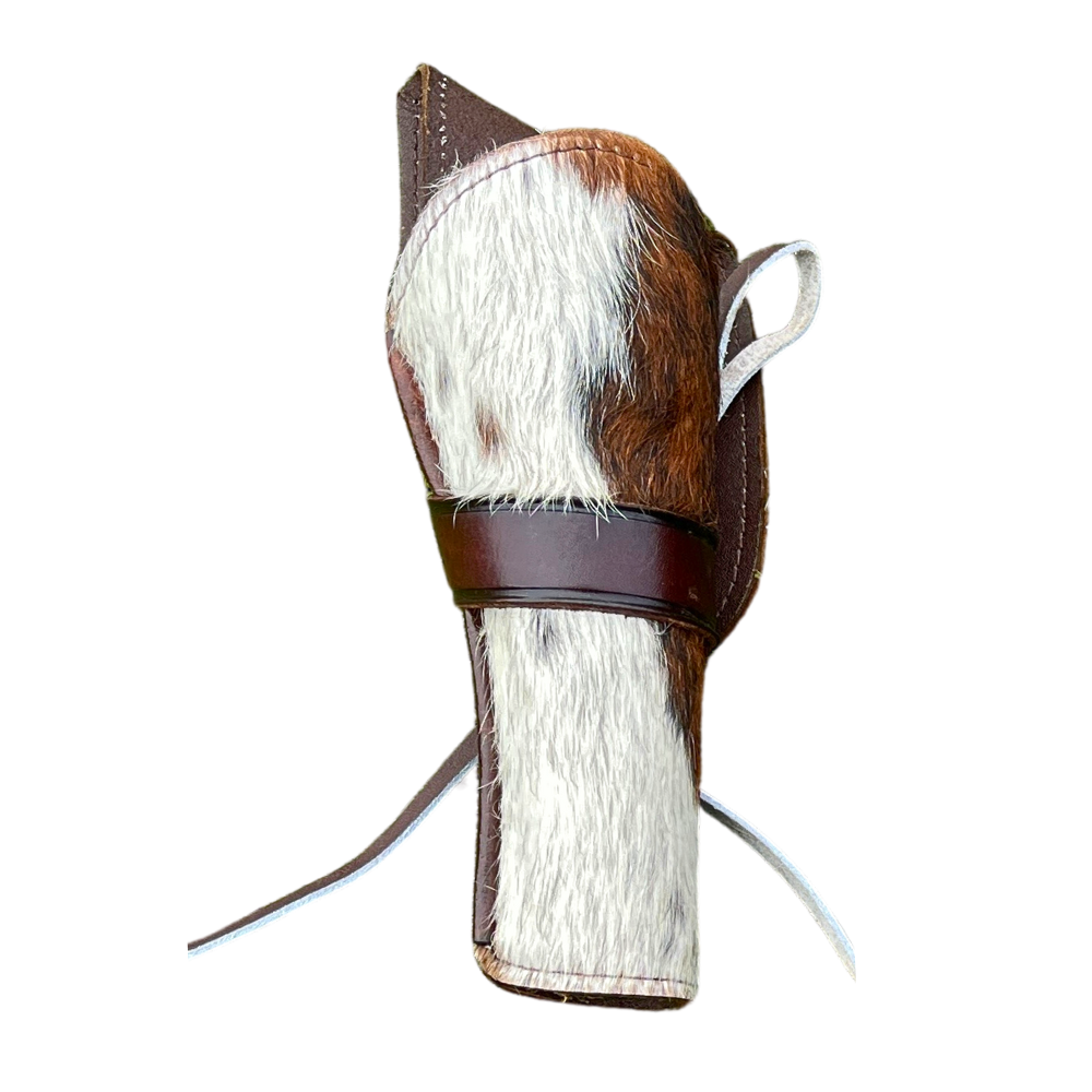 Cross Draw Western Holster | Real Cowhide - Patches