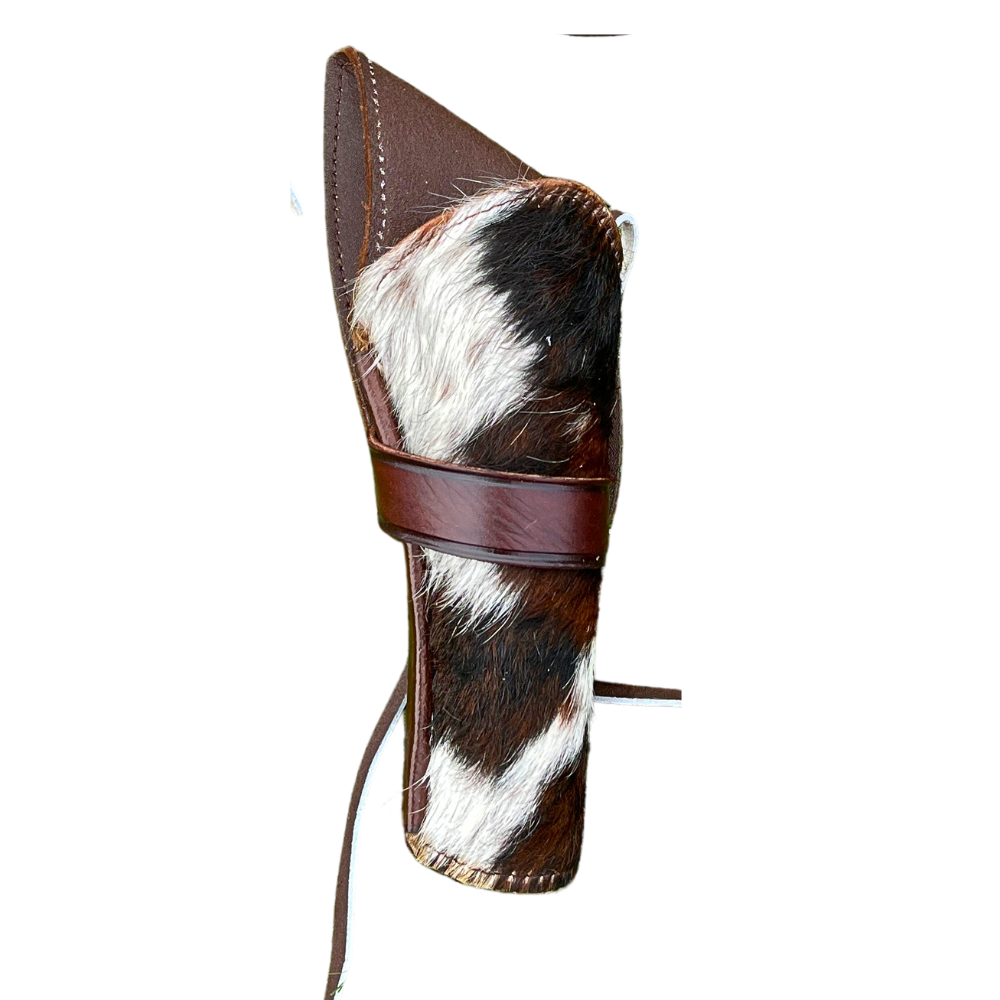 Cross Draw Western Holster | Real Cowhide - Patches