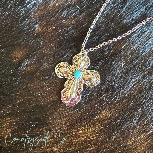 Southwestern Cross Necklace