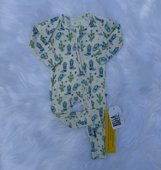 Wild West Cowboy Ribbed Bamboo Sleeper