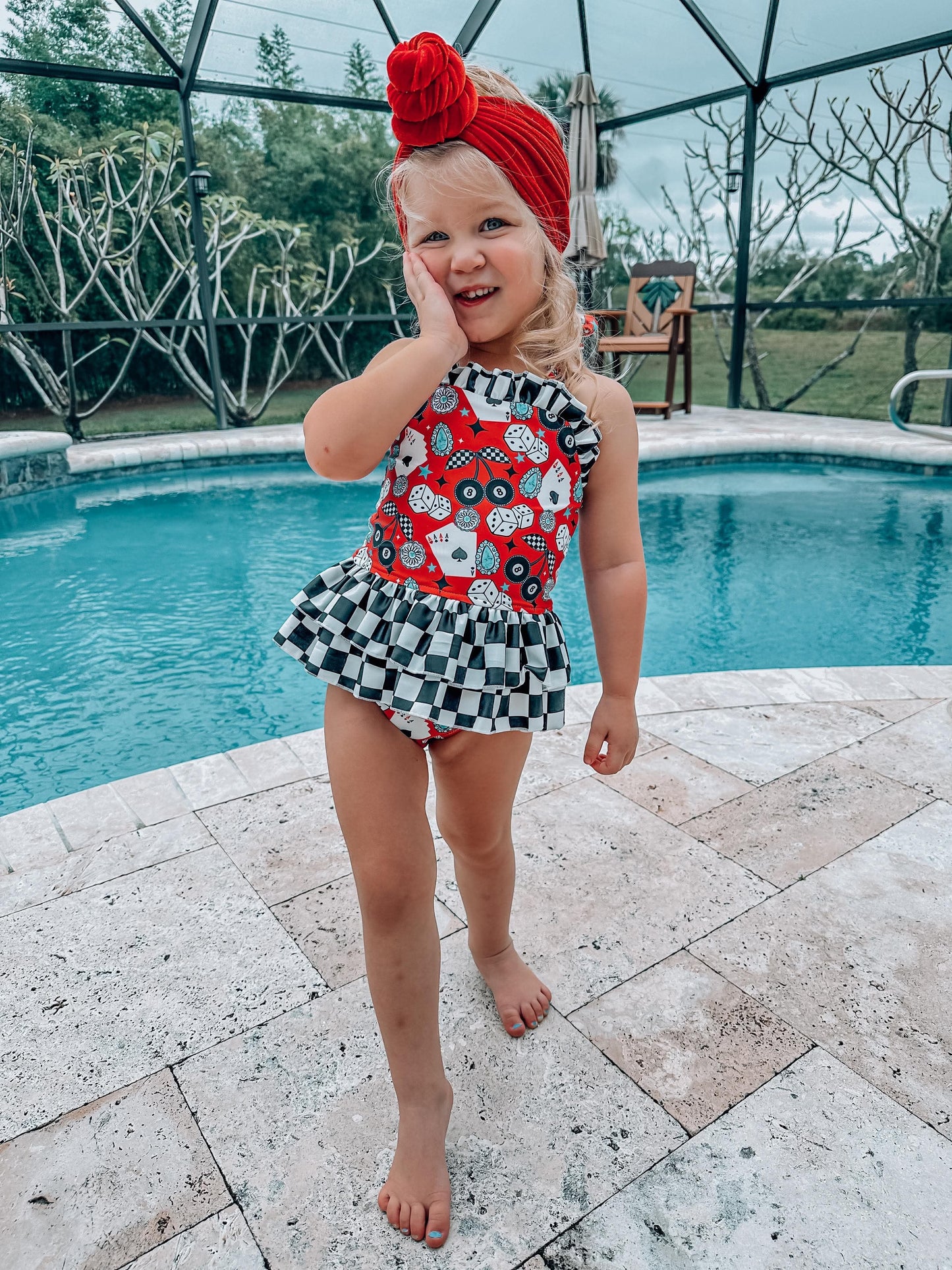 Cowgirl Luck Ruffled Swim Suit (FINAL SALE)